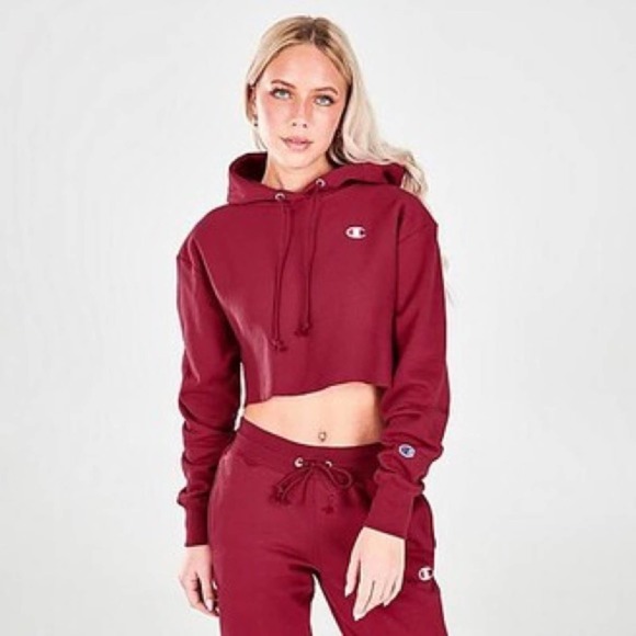 Champion Tops - NWT Champion Women's Reverse Weave Logo Crop Hoodie